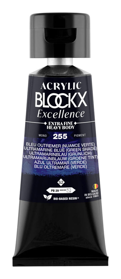 Extra fine acrylic paint tube 75ml - Blue Overseas (green colour) - New (lot de 3)
