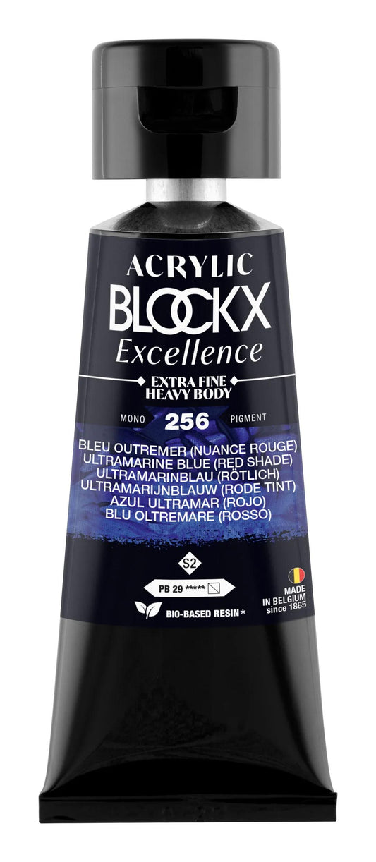 Extra fine acrylic paint tube 75ml - Blue Overseas (red colour) - New 256 (Pack x3)