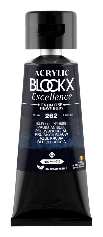 Extra fine acrylic paint tube 75ml - Prussia Blue - New (lot de 3)