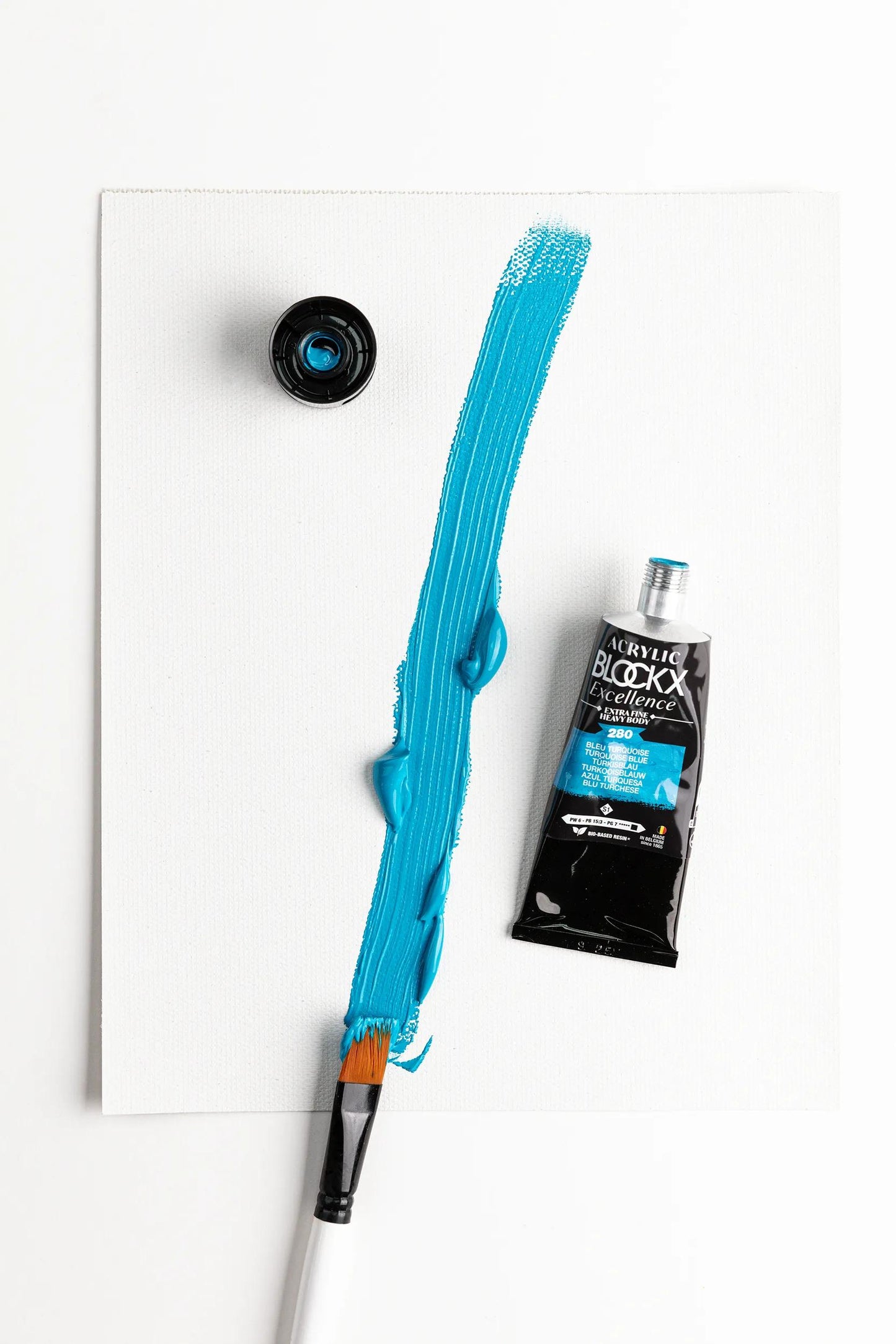 Extra fine acrylic paint tube 75ml - Turquoise blue - New 280 (Pack x3)