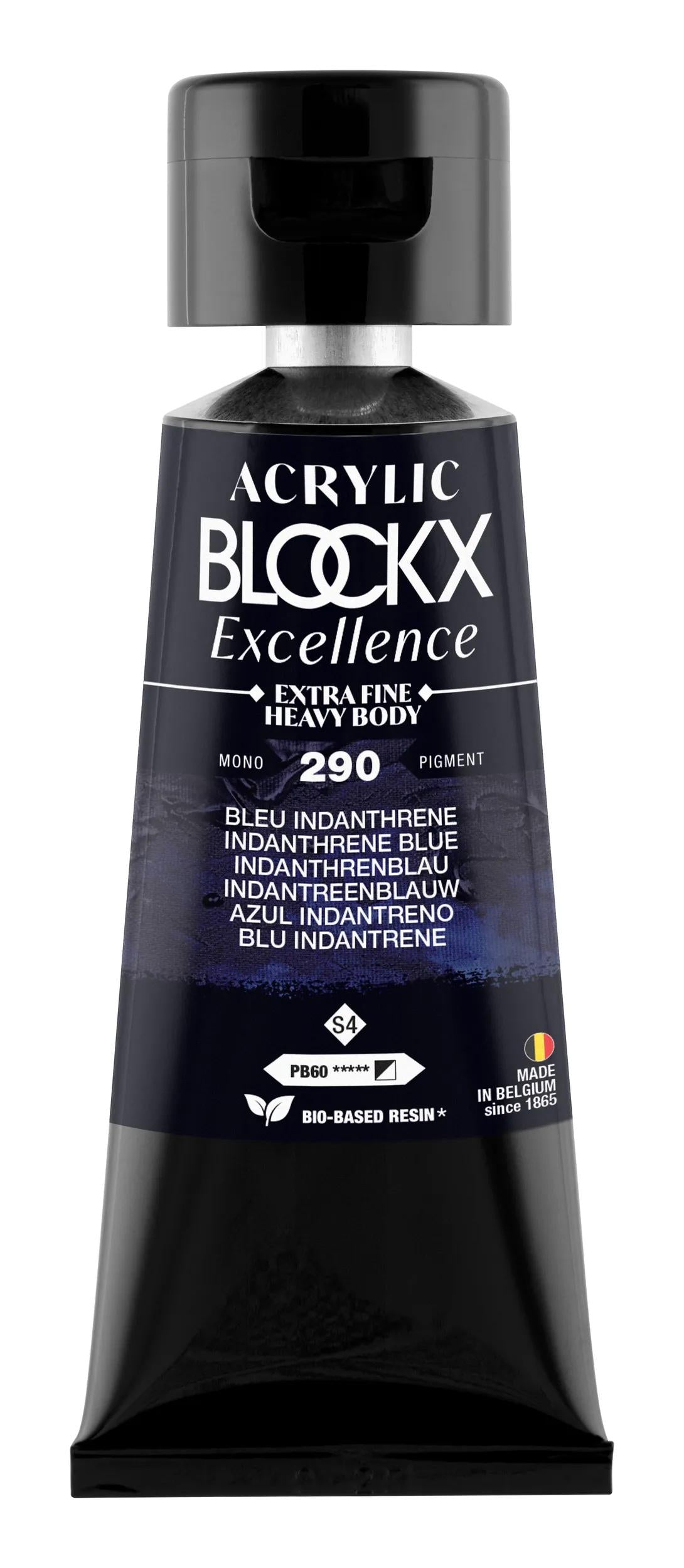 Extra fine acrylic paint tube 75ml - Indanthrene Blue - New (Lot x3)
