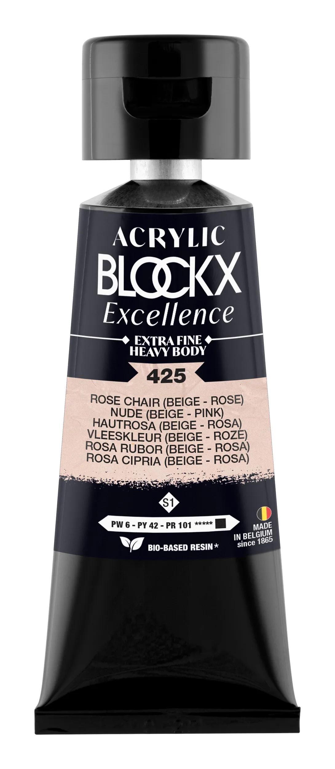 Extra fine acrylic paint tube 75ml - Pink flesh - New 425 (Pack x3)