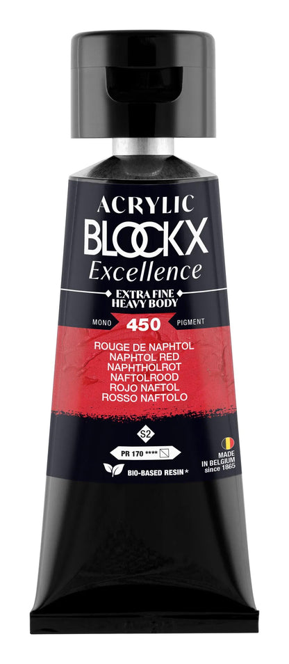 Extra fine acrylic paint tube 75ml - Naphthol Red - New (lot de 3)