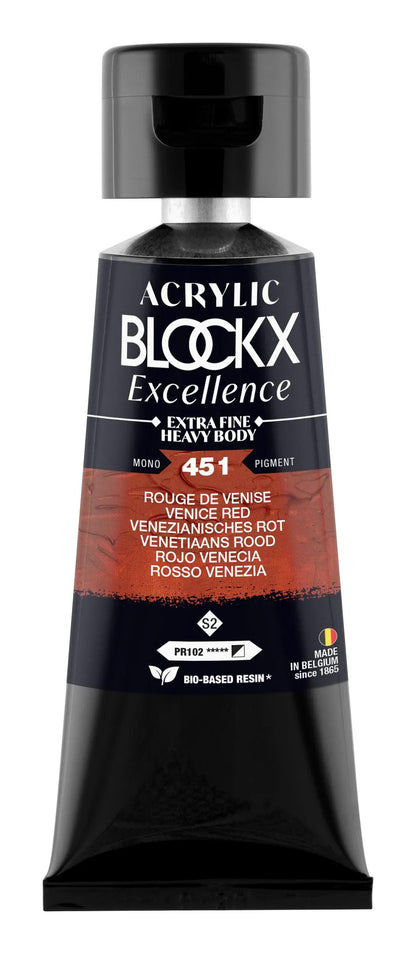 Extra fine acrylic paint tube 75ml - Venice Red - New (lot de 3)