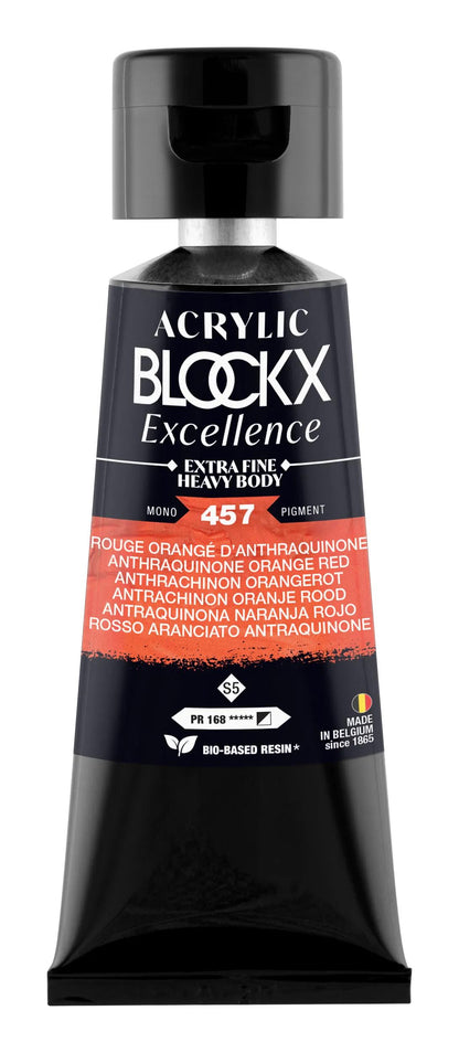 Extra fine acrylic paint tube 75ml - Anthraquinone orange red - New (lot de 3)