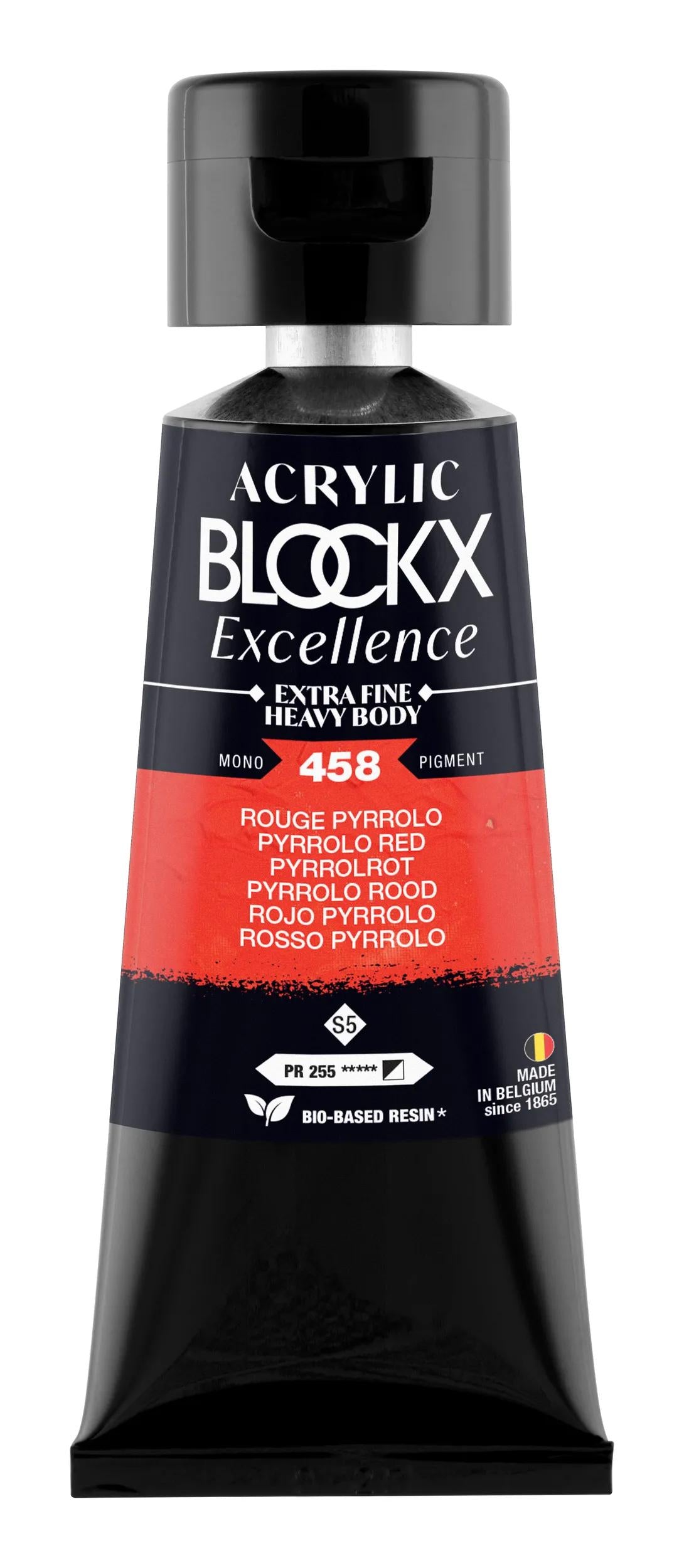 Extra fine acrylic paint tube 75ml - Red pyrrholo - New (Lot x3)