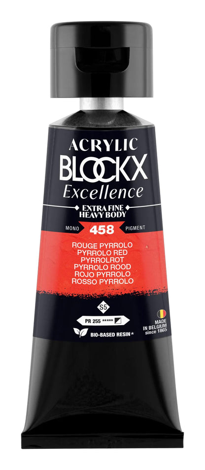 Extra fine acrylic paint tube 75ml - Red pyrrholo - New (lot de 3)