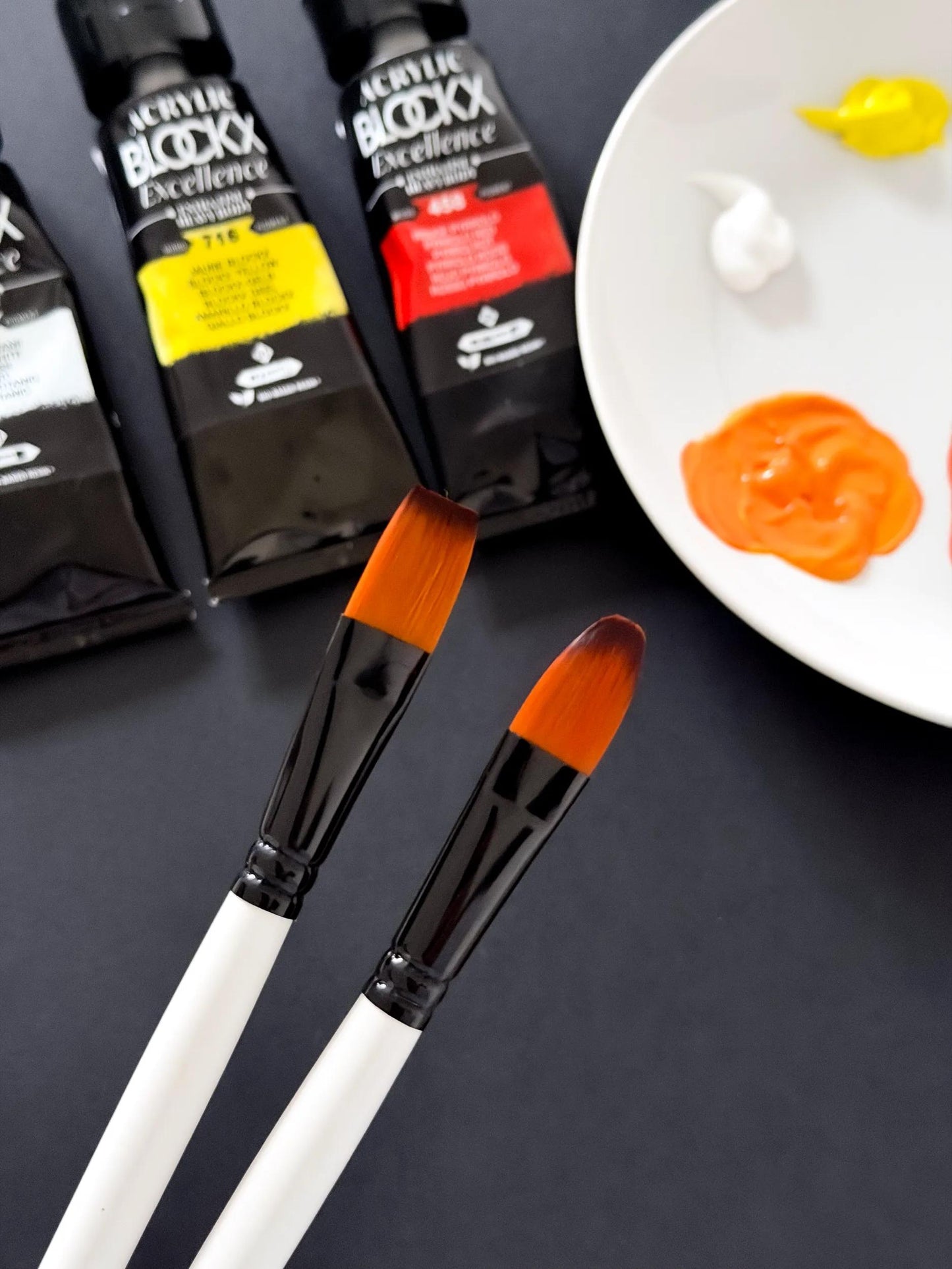 Extra fine acrylic paint tube 75ml - Red pyrrholo - New (Lot x3)