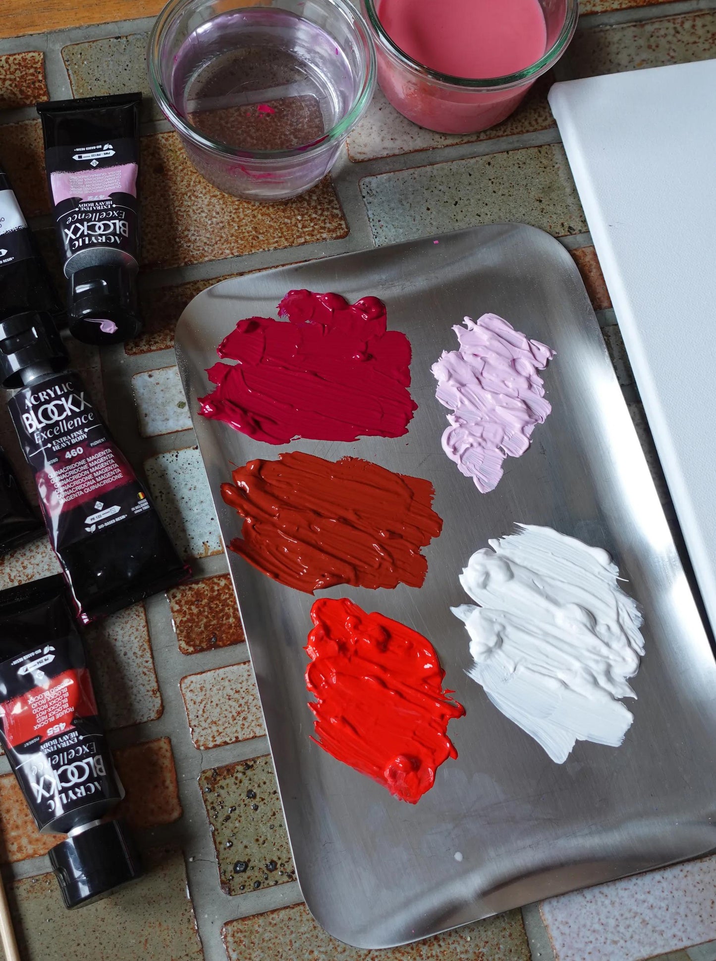 Extra fine acrylic paint tube 75ml - Quinacridone magenta - New 460 (Pack x3)