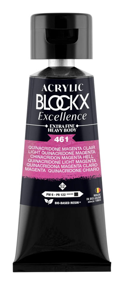 Extra fine acrylic paint tube 75ml - Quinacridone magenta light - New (lot de 3)