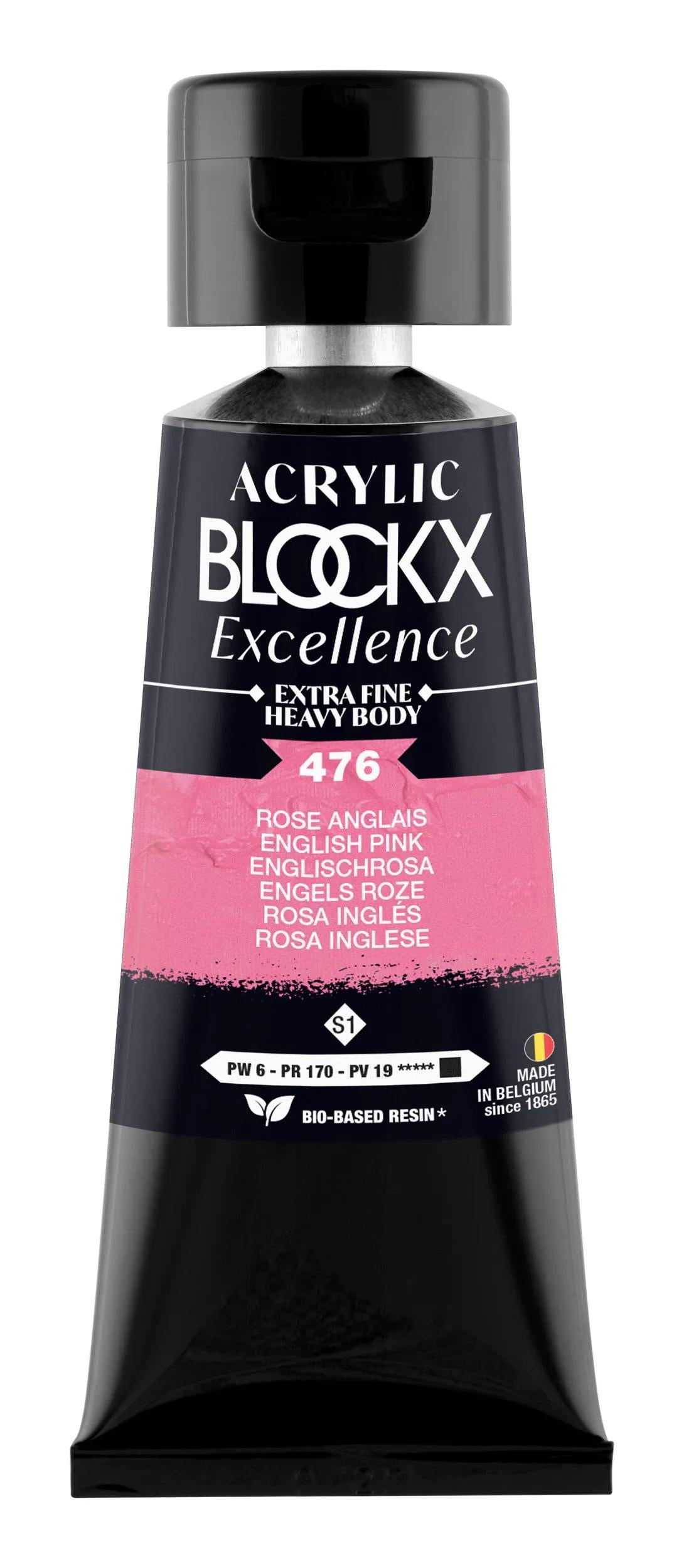 Extra fine acrylic paint tube 75ml - English Rose - New (Lot x3)