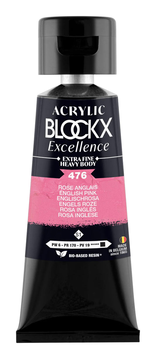 Extra fine acrylic paint tube 75ml - English Rose - New 476 (Pack x3)