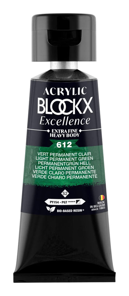 Extra fine acrylic paint tube 75ml - Light permanent green - New (lot de 3)