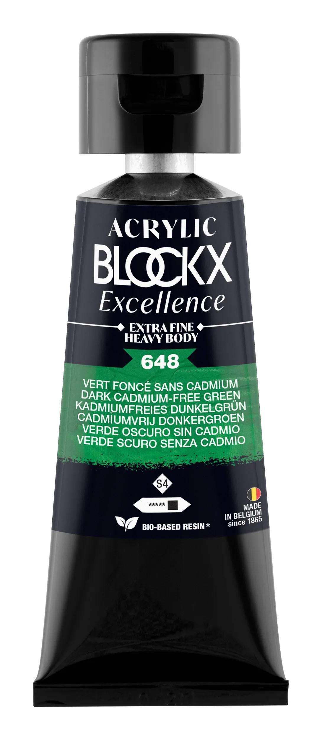 Extra fine acrylic paint tube 75ml - Dark green without cadmium - New (Lot x3)