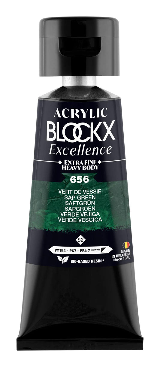 Extra-fine acrylic paint thin tube 75ml - Green bladder - New 656 (Pack x3)