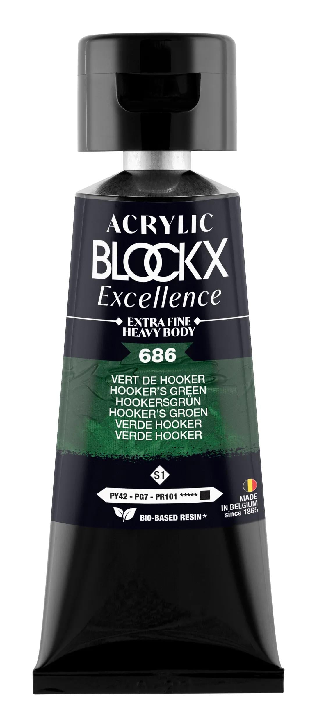 Tubo di vernice acrilico extra fine 75ml - Gancio Verde - Nuovo (Pacchetto x3)