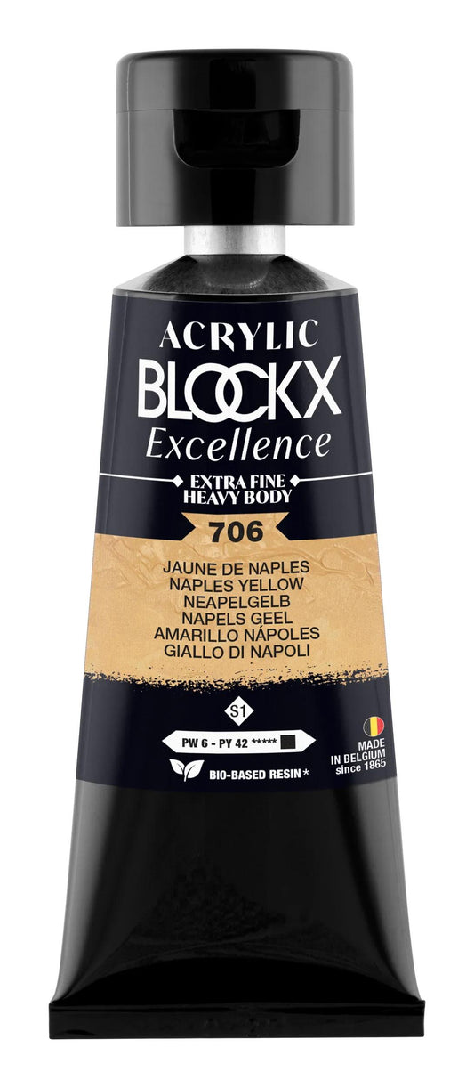 Extra fine acrylic paint tube 75ml - Naples yellow - New 706 (Pack x3)