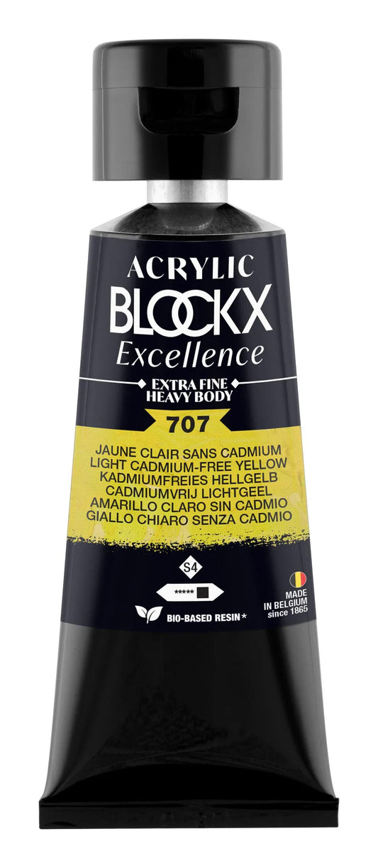 Extra fine acrylic paint tube 75ml - Light yellow without cadmium - New 707 (Pack x3)