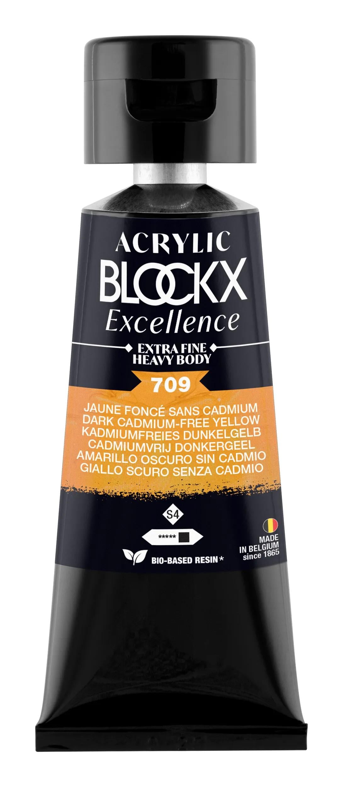 Extra fine acrylic paint tube 75ml - Dark yellow without cadmium - New (Lot x3)
