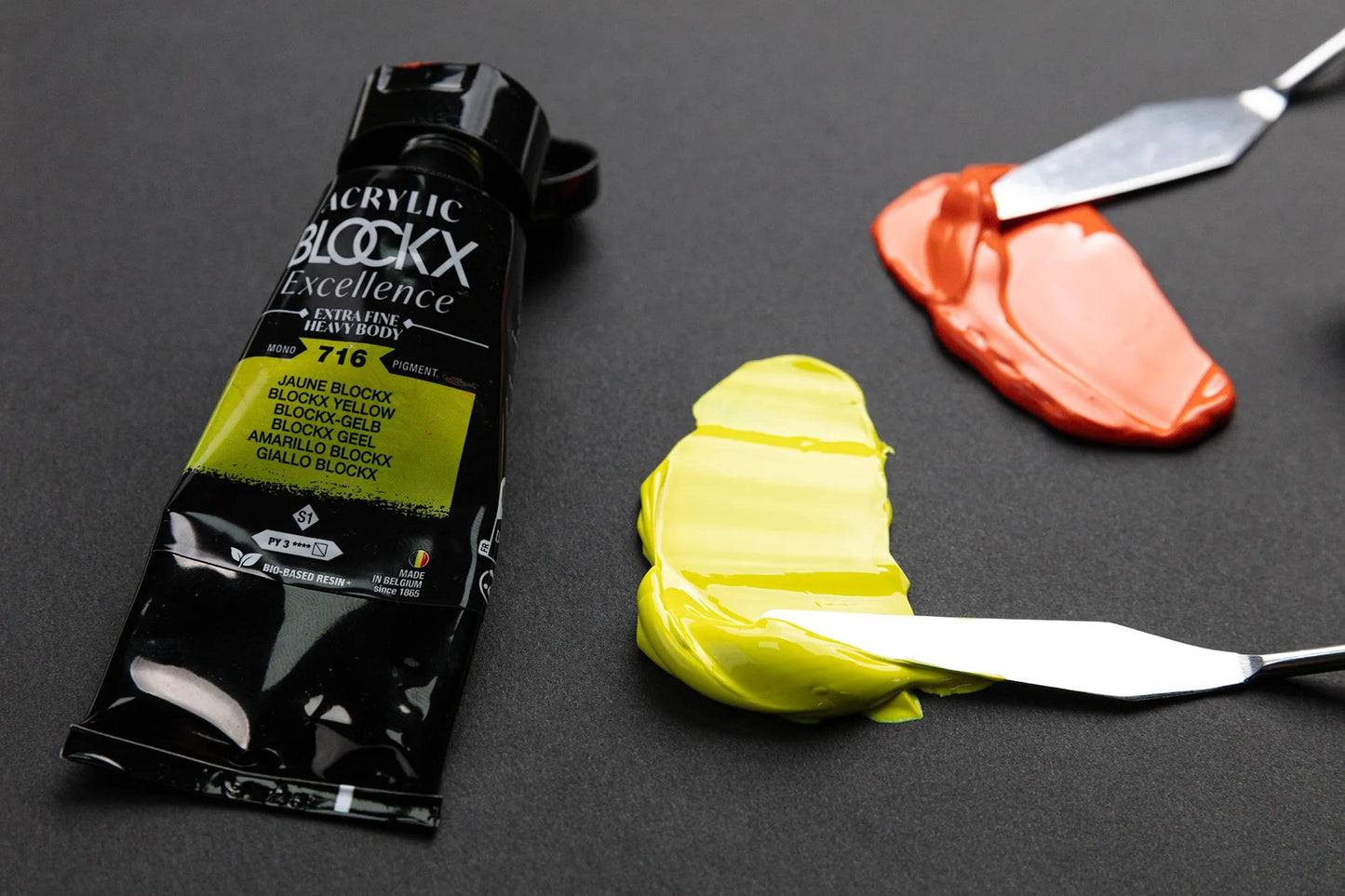 Extra fine acrylic paint tube 75ml - Yellow blockx - New 716 (Pack x3)