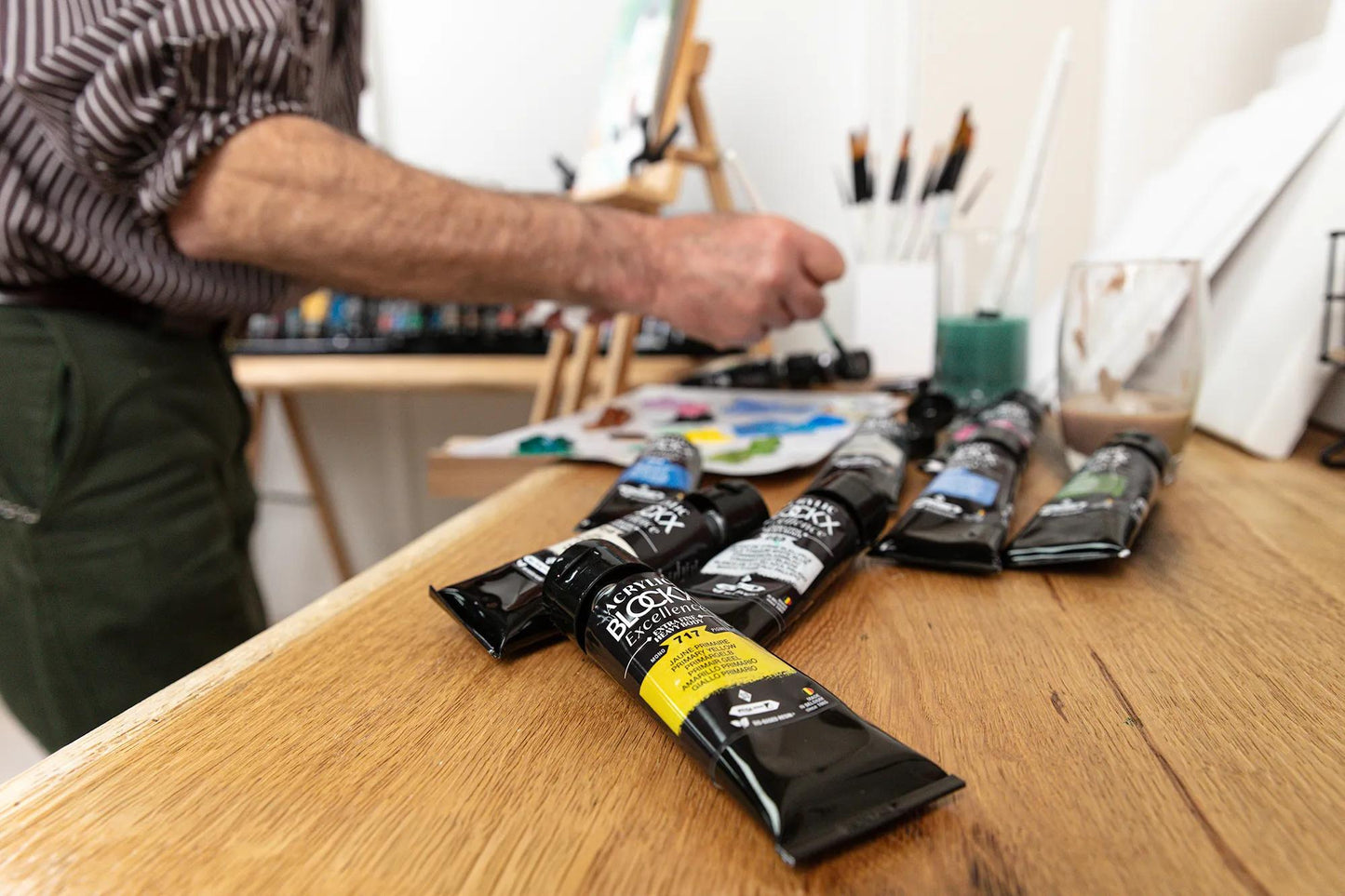 Extra fine acrylic paint tube 75ml - Primary yellow - New 717 (Pack x3)