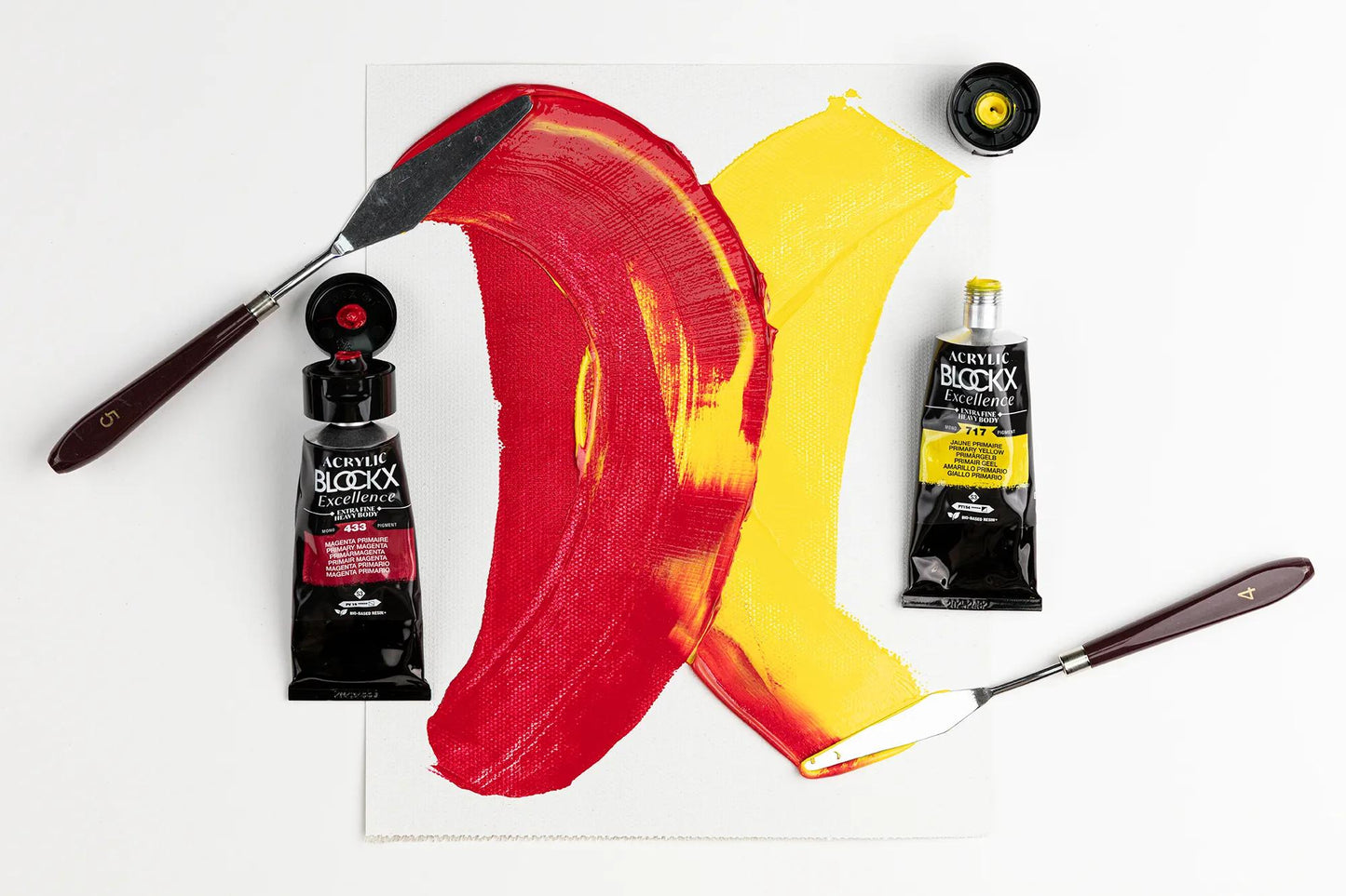 Extra fine acrylic paint tube 75ml - Primary yellow - New 717 (Pack x3)