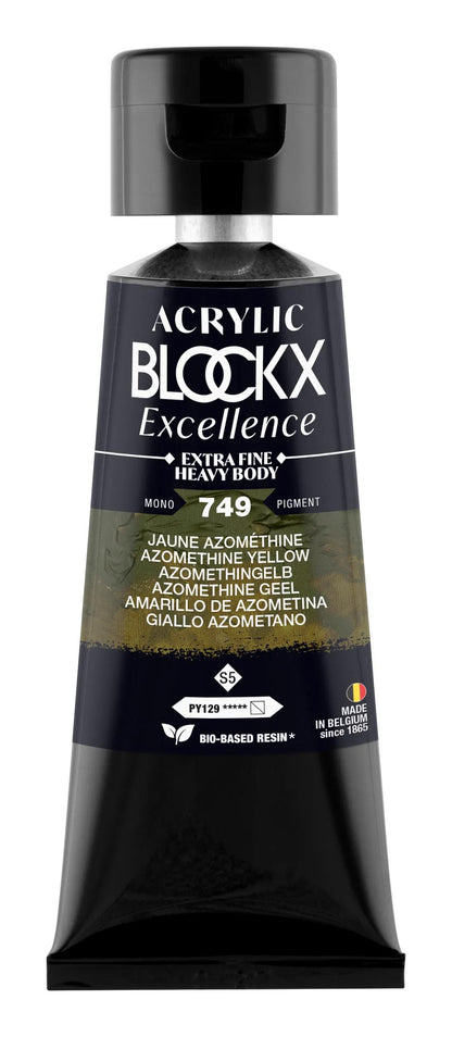 Extra fine acrylic paint tube 75ml - Yellow azomethin - New (lot de 3)