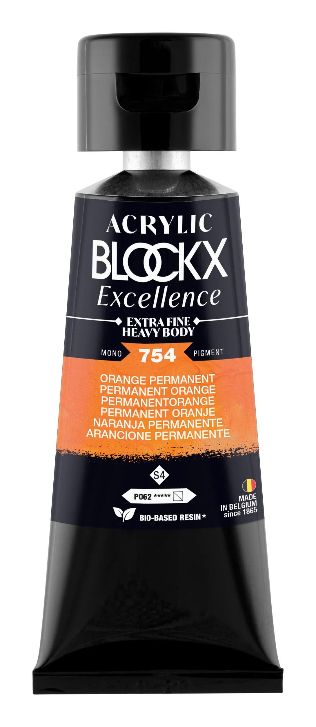 Tubo di vernice acrilico extra fine 75ml - Permanente Arancione - Nuovo (Pacchetto x3)