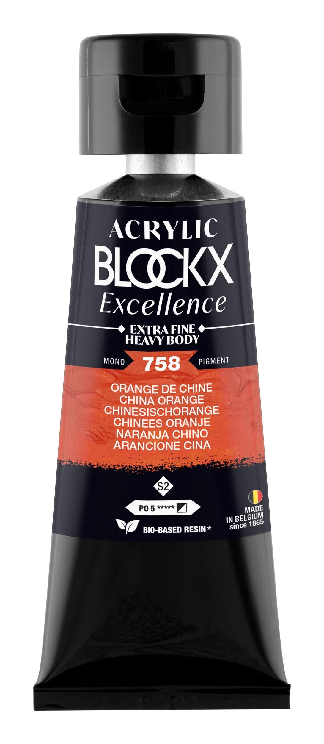 Extra fine acrylic paint tube 75ml - Orange from China - New 758 (Pack x3)