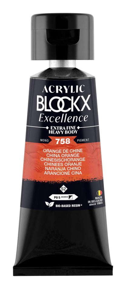 Extra fine acrylic paint tube 75ml - Orange from China - New (lot de 3)