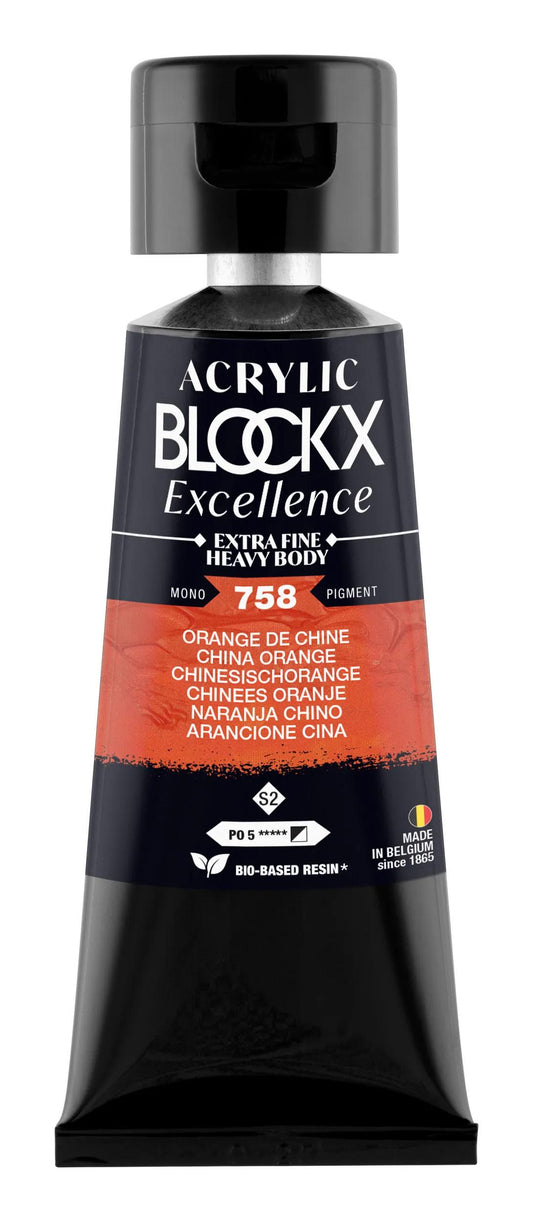 Extra fine acrylic paint tube 75ml - Orange from China - New 758 (Pack x3)