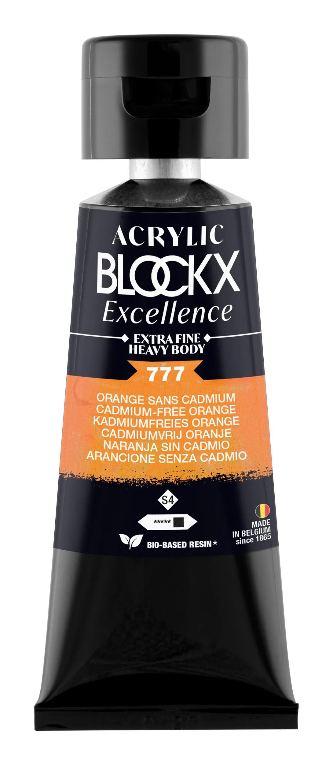 Extra fine acrylic paint tube 75ml - Orange without cadmium - New 777 (Pack x3)