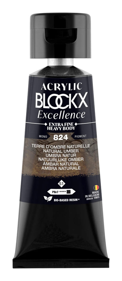 Extra fine acrylic paint tube 75ml - Earth of natural shade - New (lot de 3)