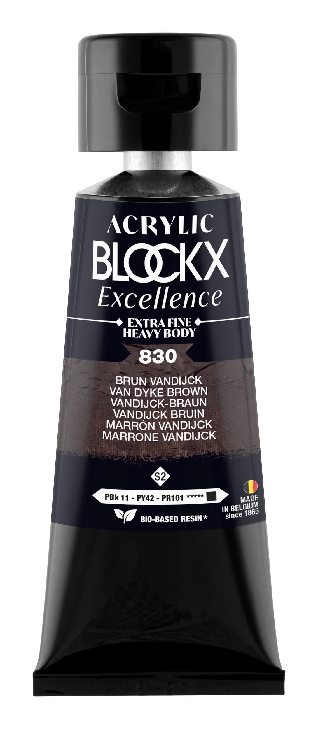 Extra fine acrylic paint tube 75ml - Brown Van Dijk - New (Lot x3)