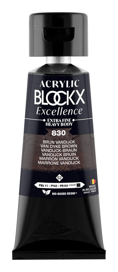 Extra fine acrylic paint tube 75ml - Brown Van Dijk - New (lot de 3)