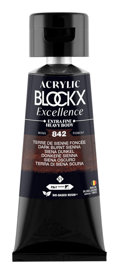 Extra fine acrylic paint tube 75ml - Dark Siena Earth - New (lot de 3)