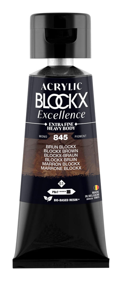Extra fine acrylic paint tube 75ml - Brown BLOCKX - New (lot de 3)