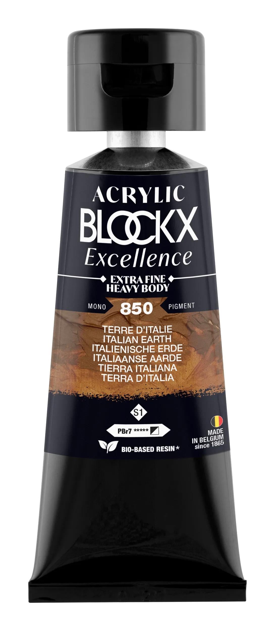 Extra fine acrylic paint tube 75ml - Earth Italy - New 850 (Pack x3)