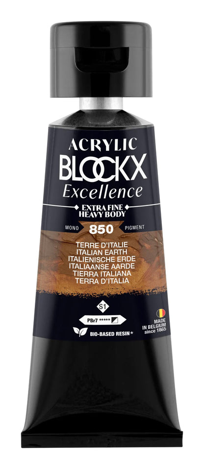 Extra fine acrylic paint tube 75ml - Earth Italy - New (lot de 3)