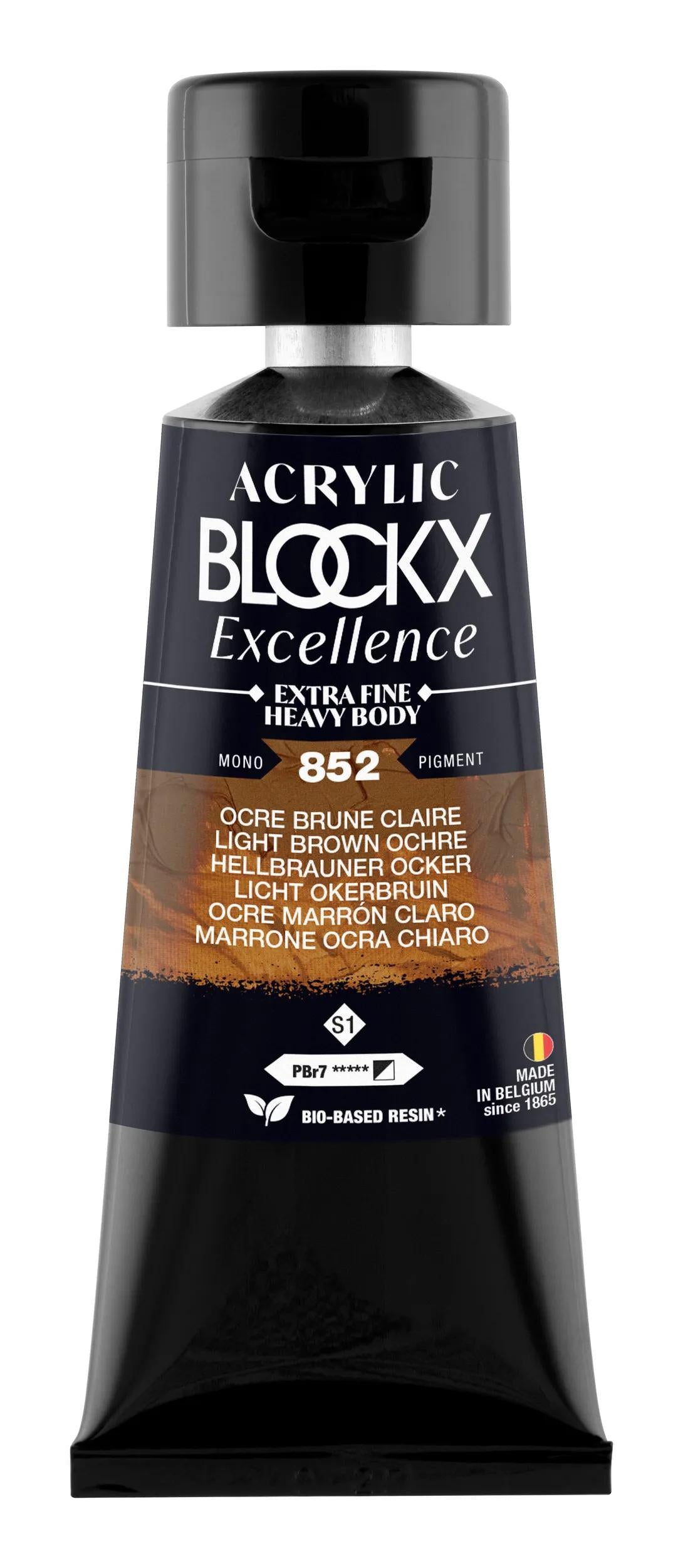 Extra fine acrylic paint tube 75ml - Light brown ochre - New (Lot x3)