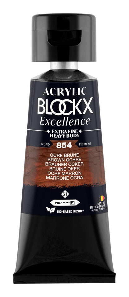 Extra fine acrylic paint tube 75ml - Brown ochre - New (lot de 3)