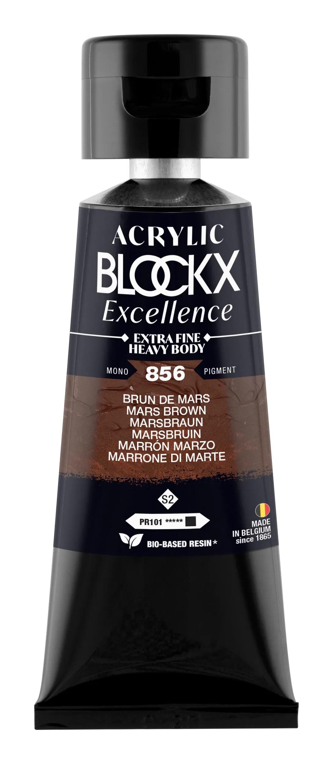 Extra fine acrylic paint tube 75ml - Brown from March - New 856 (Pack x3)