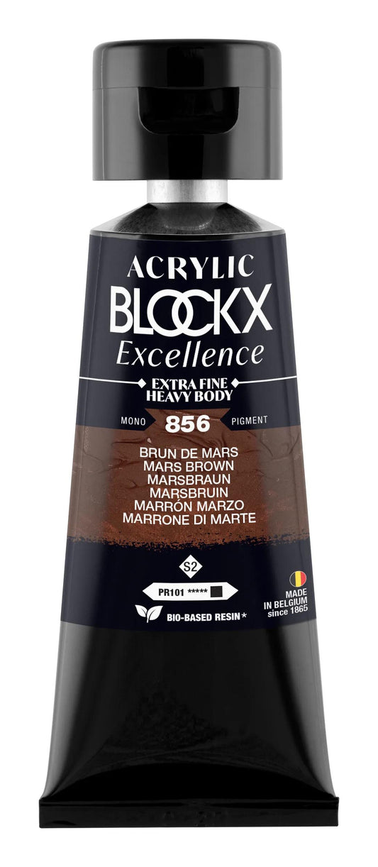 Extra fine acrylic paint tube 75ml - Brown from March - New 856 (Pack x3)