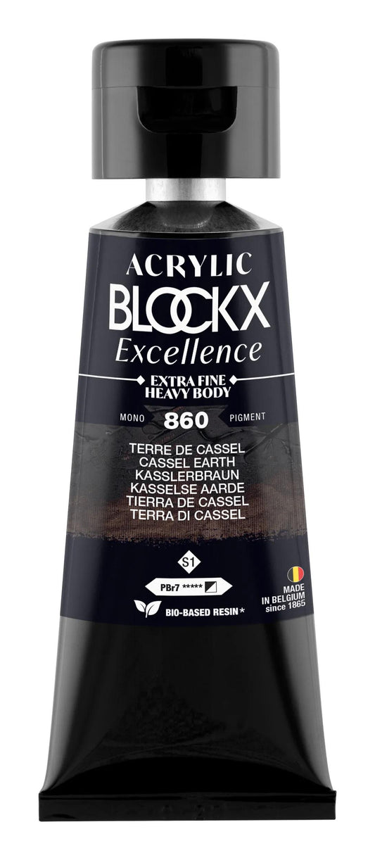 Extra-fine acrylic paint fine tube 75ml - Castal earth - New 860 (Pack x3)
