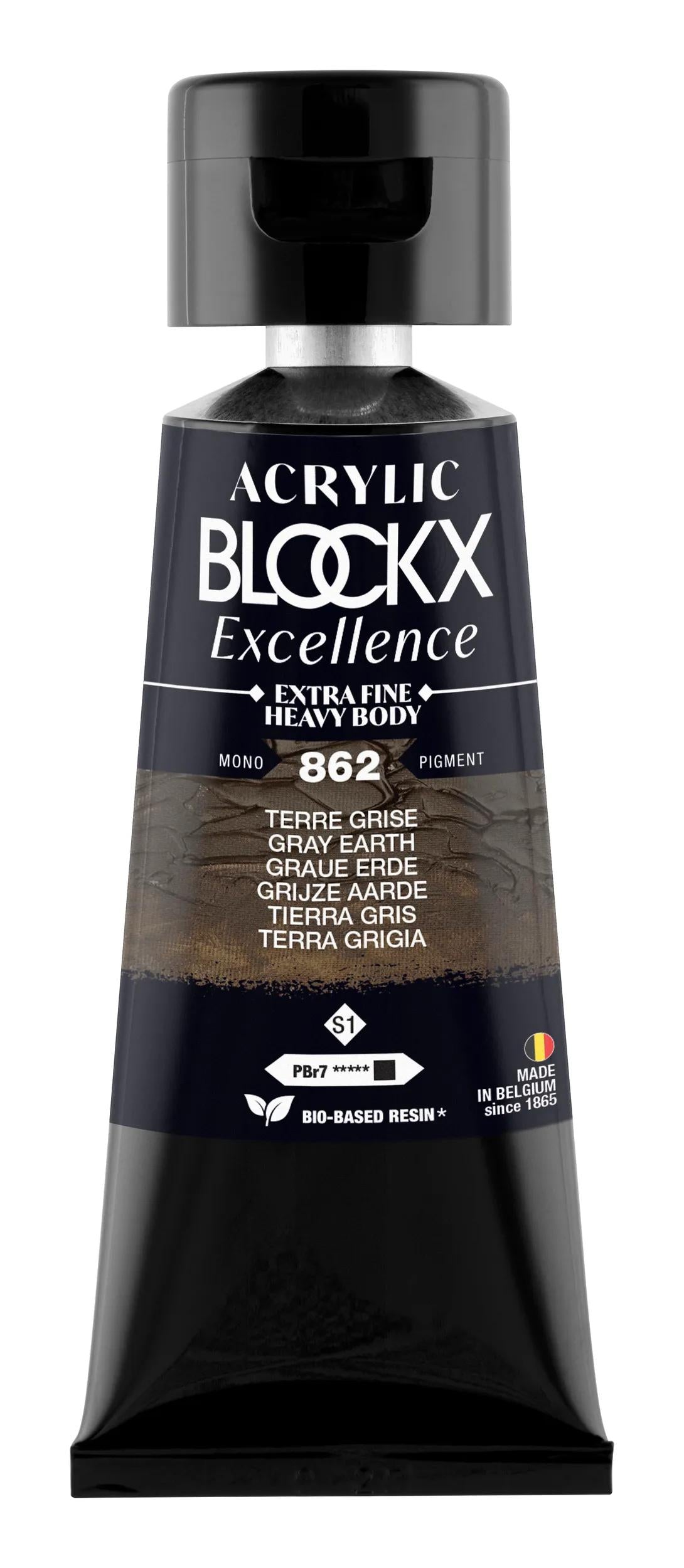 Extra fine acrylic paint tube 75ml - Earth Grey - New (Lot x3)