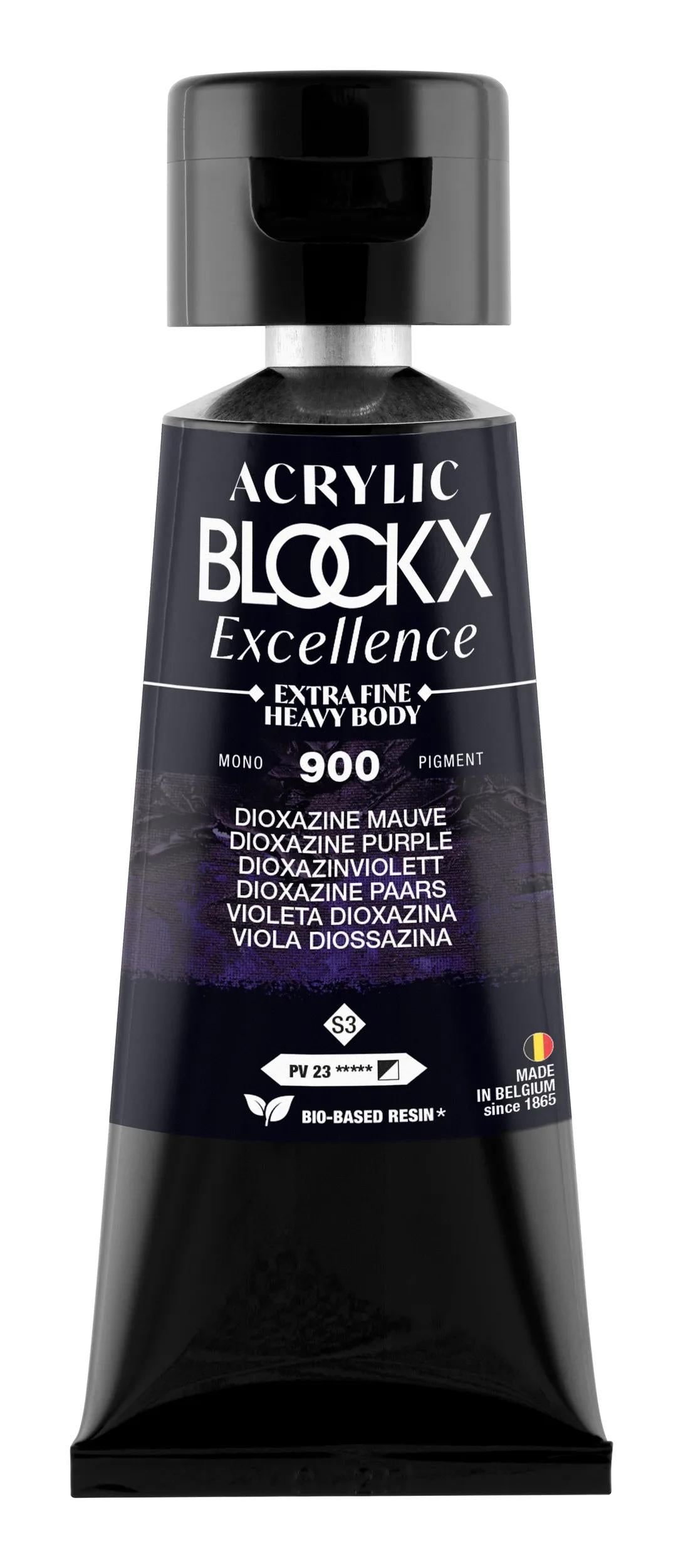 Extra fine acrylic paint tube 75ml - Dioxazine purple - New 900 (Pack x3)