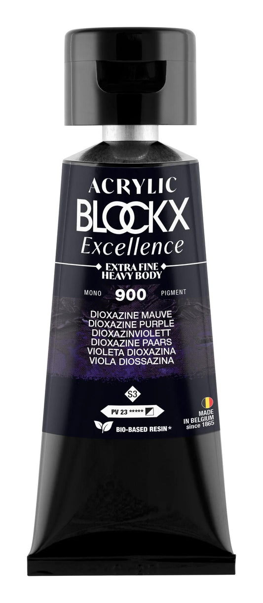 Extra fine acrylic paint tube 75ml - Dioxazine purple - New 900 (Pack x3)