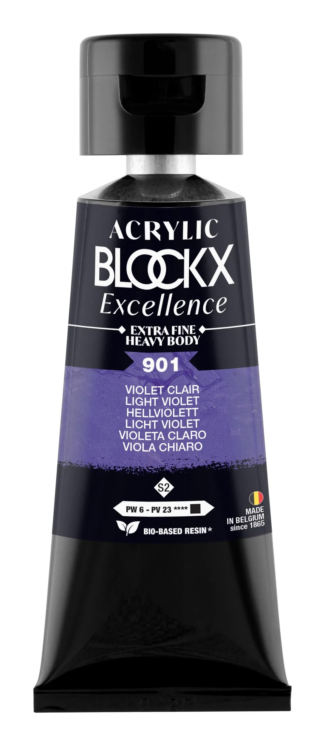 Extra fine acrylic paint tube 75ml - Light purple - New 901 (Pack x3)