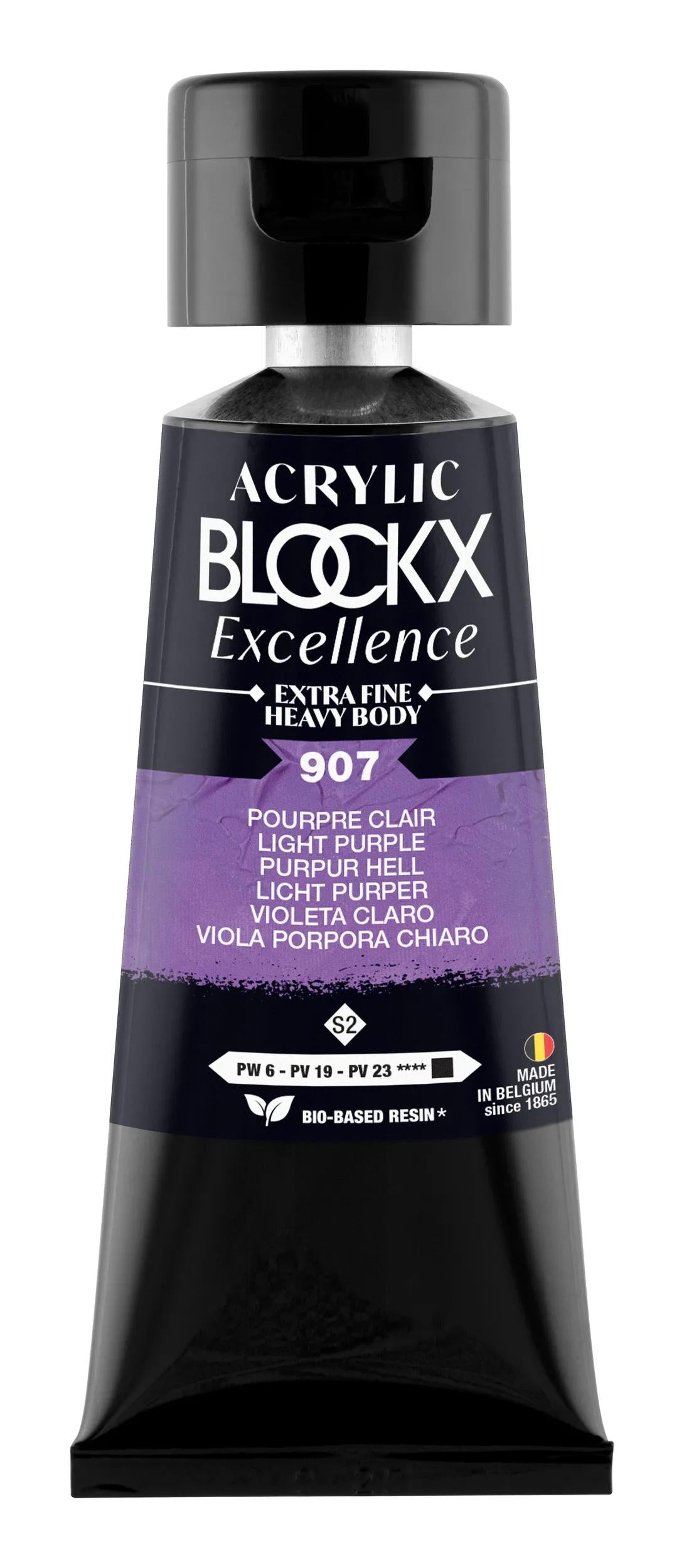 Extra fine acrylic paint tube 75ml - Light purple - New 907 (Pack x3)