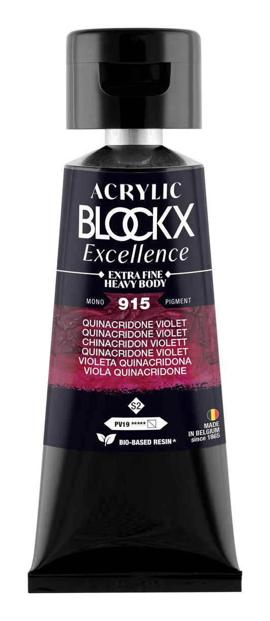Extra fine acrylic paint tube 75ml - Quinacridone purple - New 915 (Pack x3)